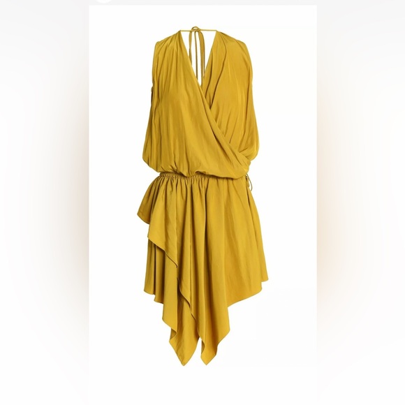 Lanvin Asymmetrical Mustard Dress size 38 (small) - Picture 3 of 7